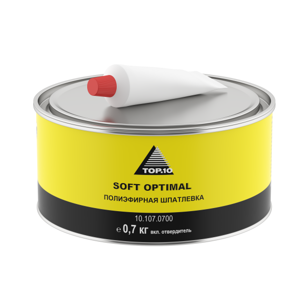 Полиэфирная шпатлевка SOFT OPTIMAL (0.7 кг с отвердителем)