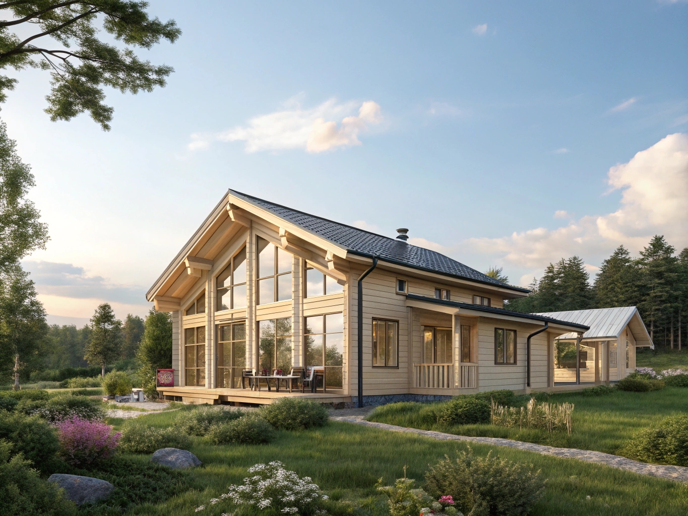 Строительство эко-коттеджа